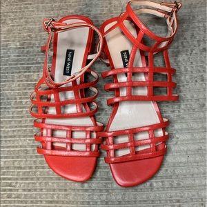 Nine West Red Strappy Sandals